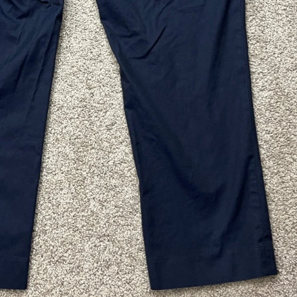 Banana Republic Chino Pants Mens 38x30 Navy Blue Slim Fit Flat Front Stretch EUC